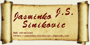Jasminko Šiniković vizit kartica